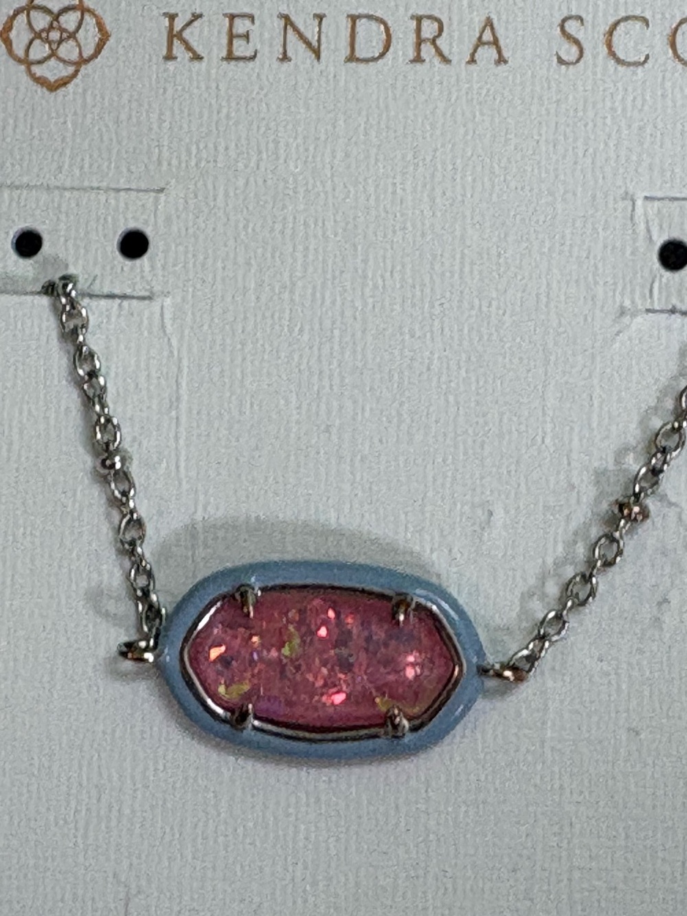 Kendra Scott x Barbie SILVER Script Logo Sparkling Pink Reversible Bracelet - Picture 2 of 2